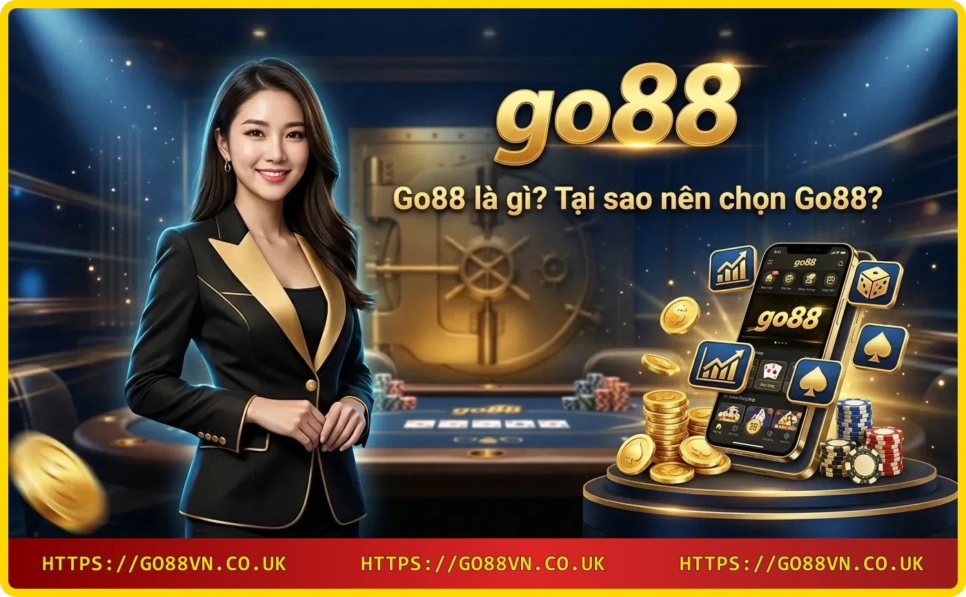 Giao diện Go88 hiện đại với các biểu tượng game bài và slot